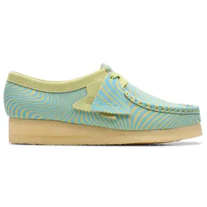 Clarks Wallabee -26175834 - Blue / Lime Print (Women's)