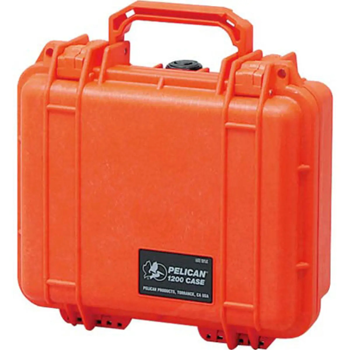 Pelican 1200 Watertight Mini-S Hard Case - Compact Mini, Watertight Seal, Protector, No Foam Insert, Orange