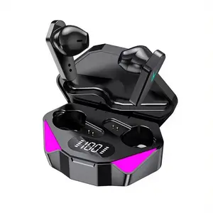 Wireless Bluetooth 5.3 Earbuds Low Latency Gaming Headphones HD Stereo Sound Comfort Fit 30H Playtime for Workout Running