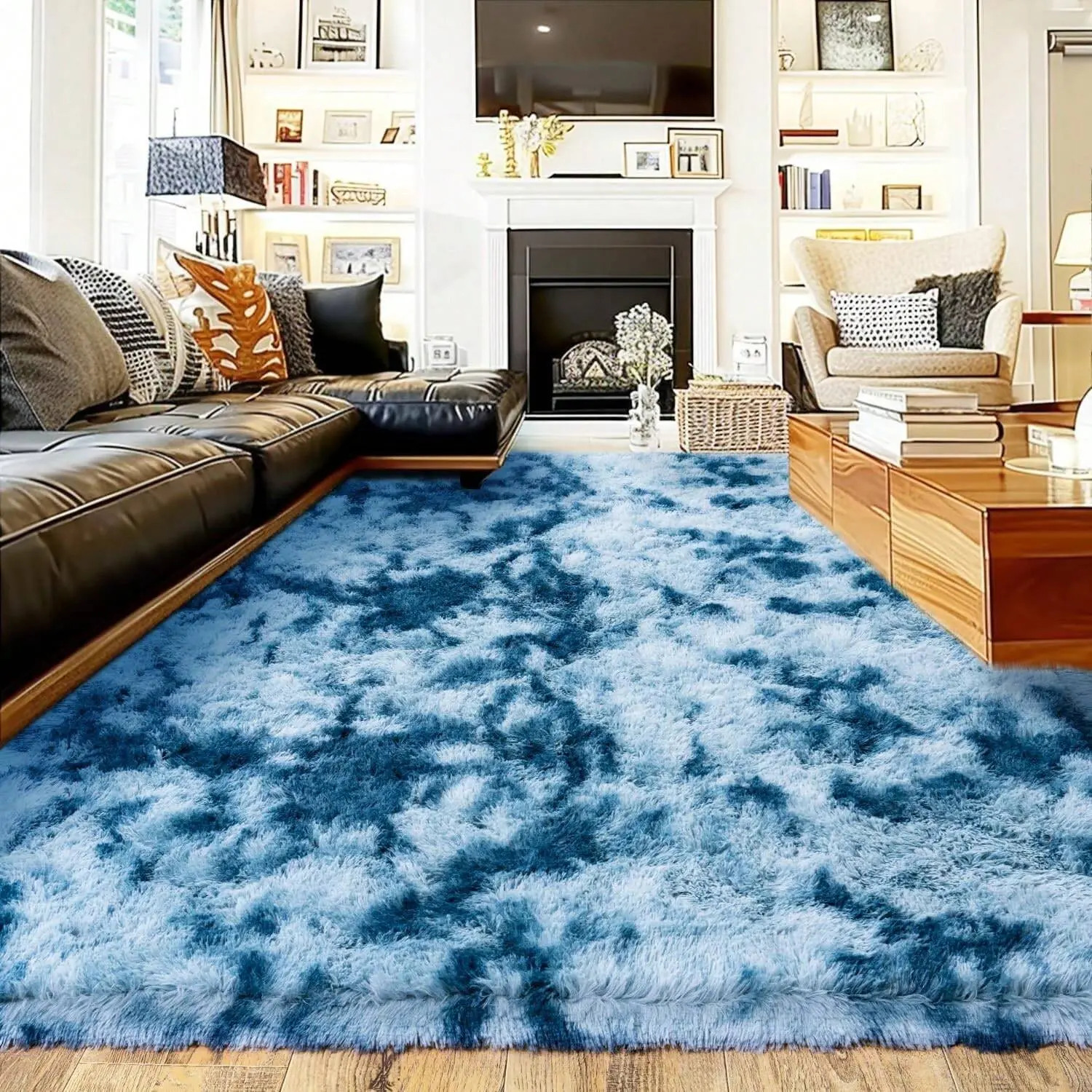 Tie-dye Peacock Blue