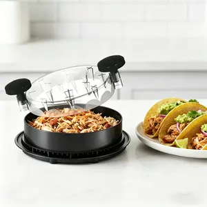 Chicken Shredder Tool Twist – Large Meat Shredder with Visible Lid, Quick Chicken Breast Shredder Machine, Anti-Slip Base, BPA Free Kitchen Gadget for Meal Prep, BBQ, Fitness, Perfect Gift for Mother’s Day & Father’s Day