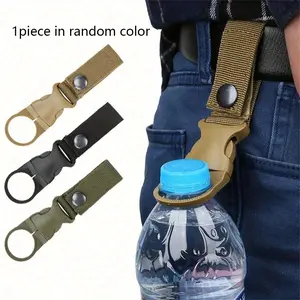 1PC webbing buckle hook, beverage mineral water bottle clip, Drinking Gadgets, outdoor military nylon mountaineering belt backpack buckle