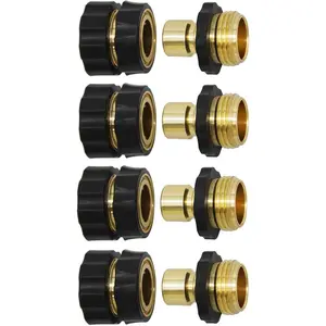 Garden Hose Quick Connector, 3/4 Inch Male and Female Garden Hose Fitting Quick Connector (4 Set)