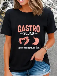 100% Cotton Unisex Gastroenterology Nurse Gastro Squad Endoscopy Colonoscopy T-Shirt Grahpic  Printed Casual T shirt