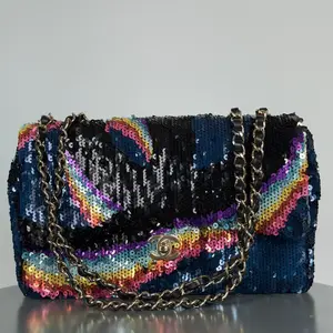 Pre-owned Sequin Shoulder Bags Chanel Rainbow 2021 Flap Bag