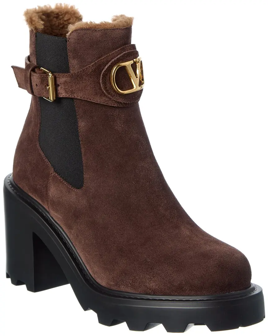 Valentino VLogo Signature Suede Boot Valentino VLogo Signature Suede Boot