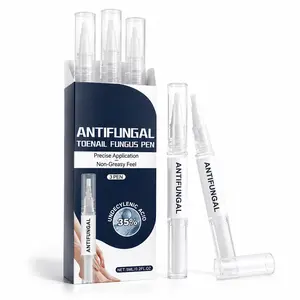 3-Pack Toenail Repair Pen, Cooling Mint Formula for Thick, Fragile Nails - Non-Greasy Treatment with Precise Application, Nail, Fungal Nail Solution