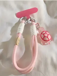 Cute Turtle Design Phone Chain, Cute Minimalist Colored Turtle Shell Pendant Keychain, Versatile Phone Strap for Beach Vacations, Daily Accessory for All Occasions