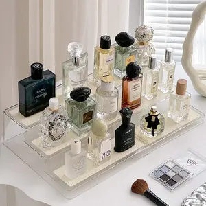Expandable Cosmetic Organizer Rack, Beauty Organizer, Multi-Layer Display Stand for Perfume & Skincare, Desktop Storage Solution, Staircase Design