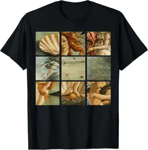 The Birth of Venus, Sandro Botticelli -Famous Paintings T-Shirt