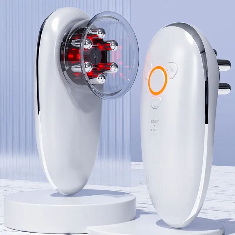 4-in-1 EMS Facial & Body Massager AM-820 Wireless Microcurrent Cupping Vibration Device for Skin Firming Sculpting Relaxation Portable Rechargeable Beauty Tool for Home Spa Self Care Routine Cordless Daily Use Relaxing