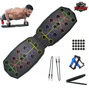 Training Monster Push-Up Board Training Set with 28 Holes for Chest & Ab Workout Portable Foldable Design for Men Women Fitness Enthusiasts Upper Body Strength Training Equipment