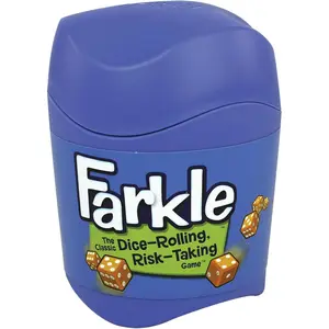 Farkle Dice Game Set with Dice Cup, Classic Family Game, Travel Dice Game for Kids & Adults, Party Strategy Game, Portable Dice Set, Ages 8+