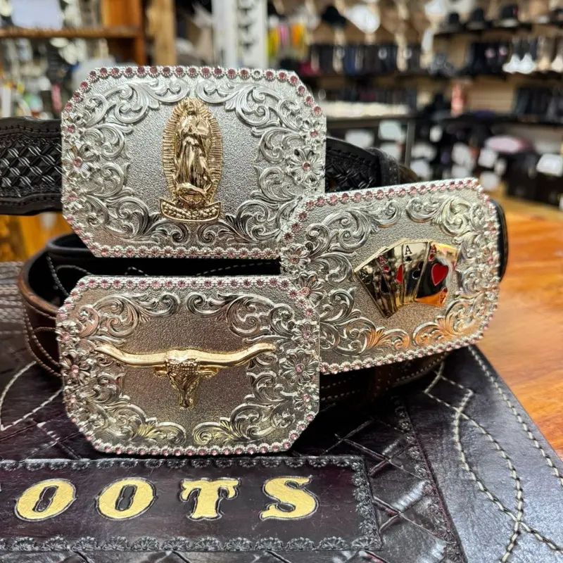 WESTERN BUCKLE PINK RHINESTONES WESTERN BUCKLE PINK RHINESTONES
