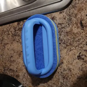 Bathroom Absorbent Sponge Scrubber, 1 Count Cleaning Brush with Handle, Household Bathroom Cleaning Tool for Tub and Tile, Plastic #GLOBAL PICKS