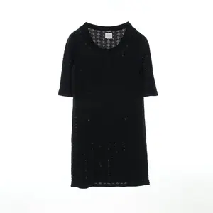 Pre-owned CHANEL Cotton Small Leather Goods Coco Mark Button Dress