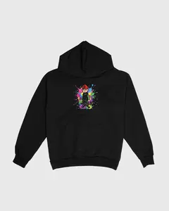 POLVO DE COLORES HOODIE - BLACK