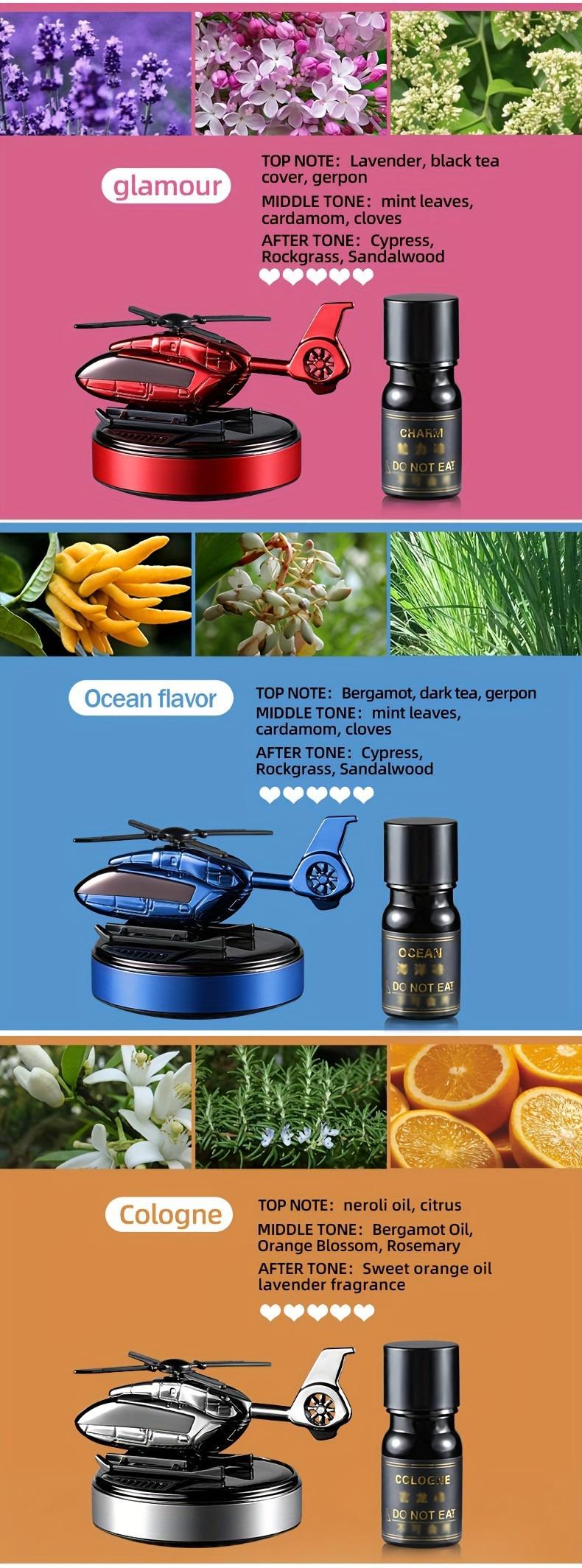Helicopter Shaped Car Air Fresheners,Rotating Solar Powered Car Freshener, SolarHelicopter Car Aromatherapy, Car InteriorDashboard Decoration, Car Interior Decor,Universal Car Interior Decoration AccessoriesCar Accessories Car Fragrance Diffuser