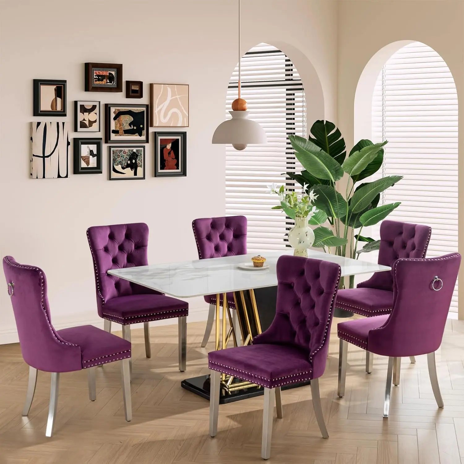 Purple-silver Plated Leg