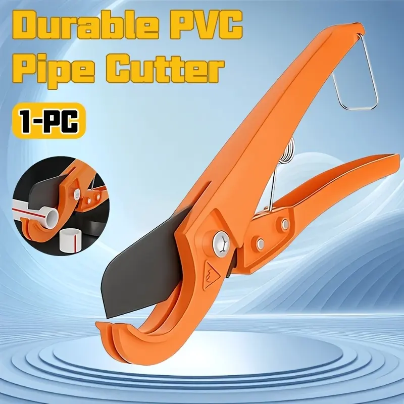 Durable PVC Pipe Cutter, Adjustable Tightening Screw, Metal Clamp, 0-33mm Cutting Tool for Pex and Plastic Pipes
