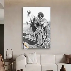 1pc Wooden Framed Nellie Brown Portrait - Black Cowgirl 1880 Print poster for Home, Office, Bathroom, and Bar Decor - Versatile Design for Nature-Inspired Beauty