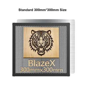 BlazeX Honeycomb Laser Bed Better Engraving Airflow 300mmx300mm Durable Iron & Aluminum Desk Protection with 9mm Aperture for Fast Heat Dissipation