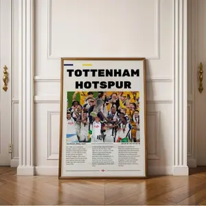 Tottenham Poster, Quality Football Memorabilia Print, Tottenham Wall Art, Europa Cup Winners Home Decor Posters (NO FRAME) Photo Decoration