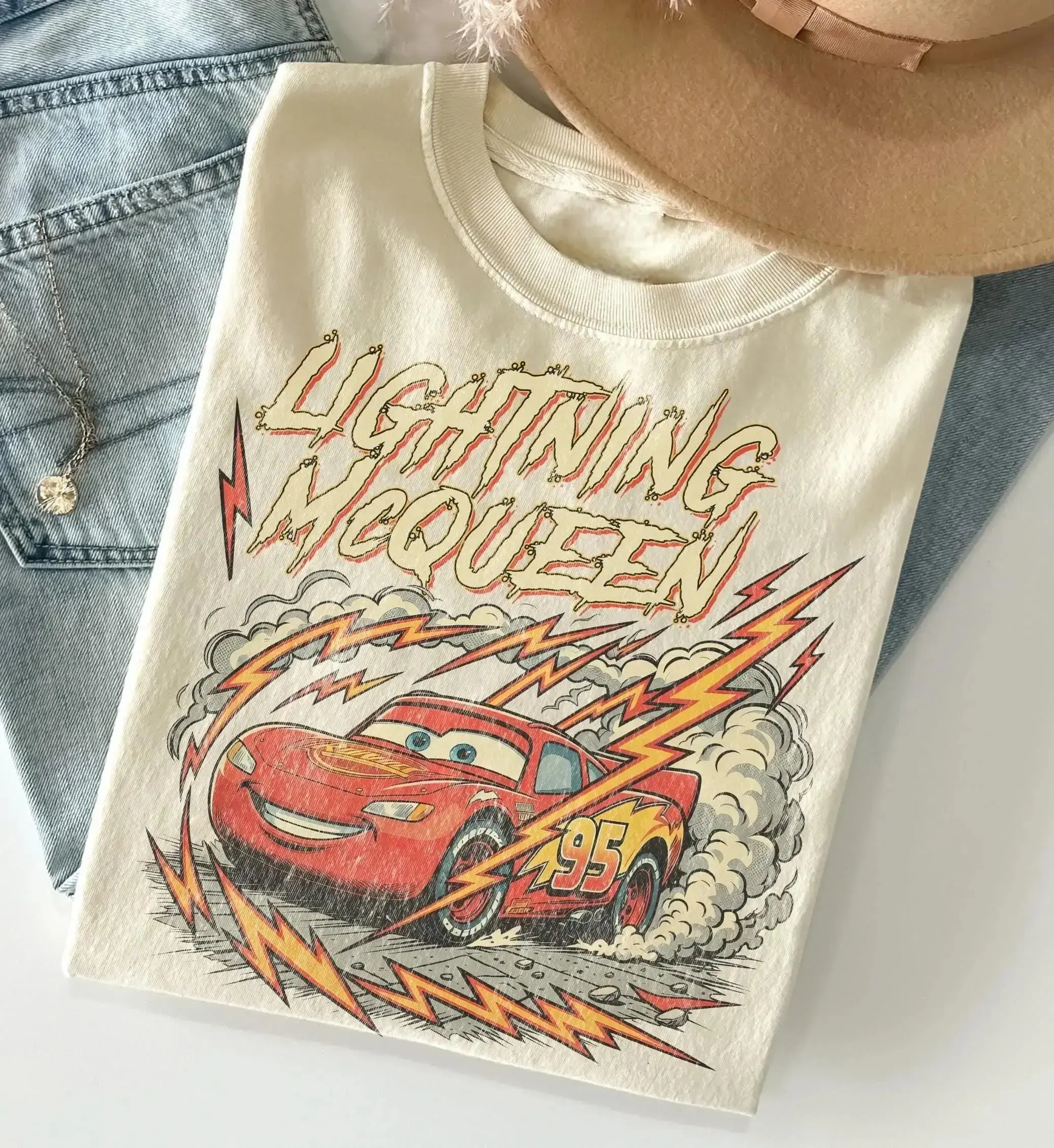 WDW Mc Lightning Vintage Shirt, Retro Cars Tee, WDW Cars Family Vacation 2026 Tee