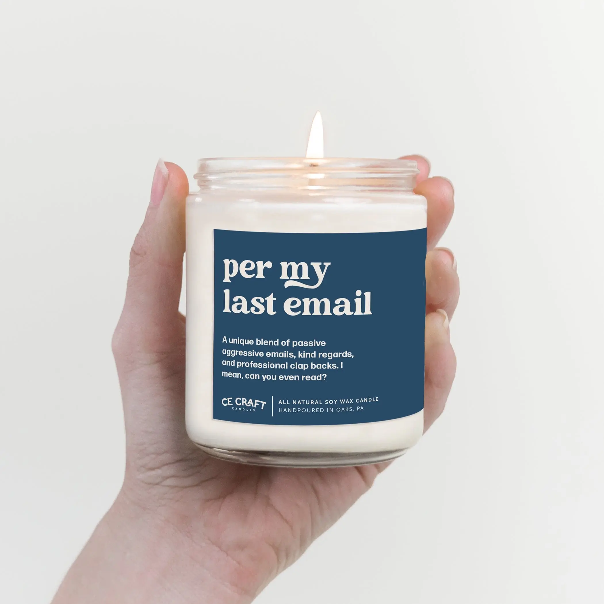 Per My Last Email Candle