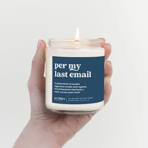 Per My Last Email Candle
