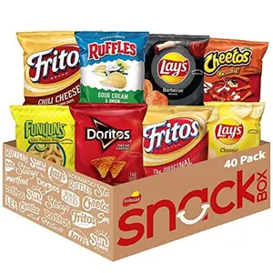 Frito-Lay Variety Pack Party Mix 40ct Single Serve Bags 2.41 Pounds Lay's Classic BBQ & Doritos Nacho Cheese Snack Box