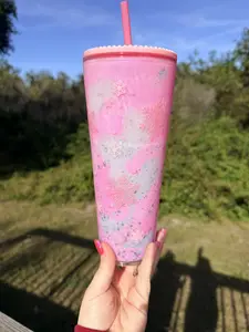 RTS Pink & White 24oz Lava Tumbler