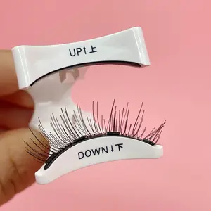 Magnetic Eyelashes - Naturally Slim Thick Naked Transparent Soft Stem Reusable False Lashes for Makeup Cosmetic C Curl D Curl 6-15mm Length