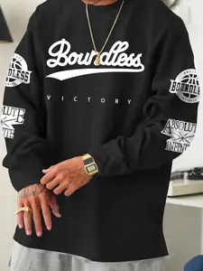 Unisex Thin Long Sleeve T-Shirt, Casual Streetwear Round Neck Pullover, Soft Fabric, Perfect for Daily Wear, Spring & Fall Fashion