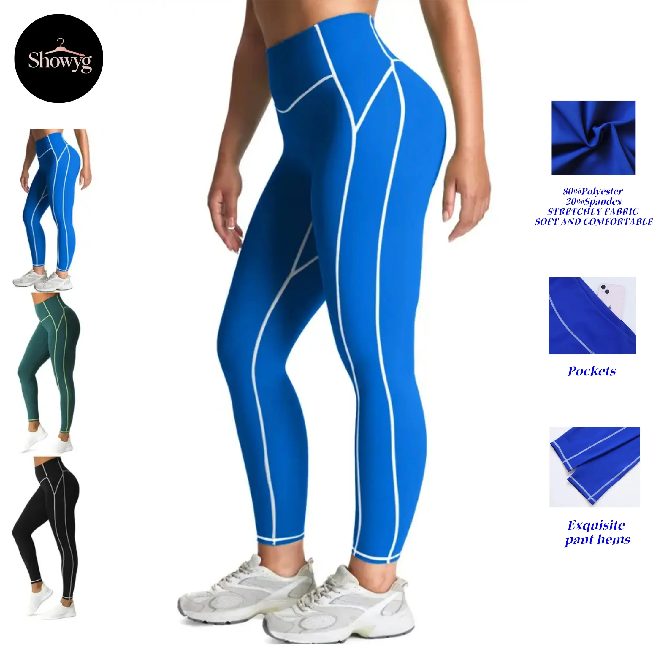 Showyg Workout Leggings for Women High Waisted Lexi Lined Yoga Gym Pants