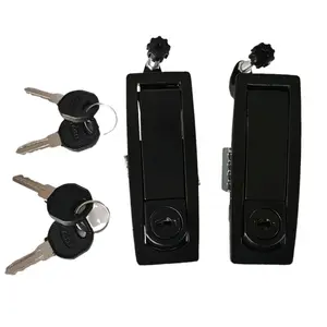 2pcs Zinc Alloy Trigger Latch Locks with Keys, Hand Operated Compression Lever Locks for Electronic Closures, Mailboxes, Boats, RVs, and Campers - Includes 4 Keys, Heavy-Duty Security for Valuables, Secure Access Control | Modern Lock Desig