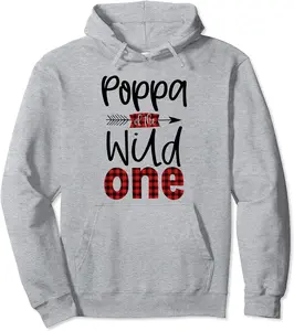 Poppa of the Wild One Buffalo Plaid Lumberjack 1st Birthday Pullover Hoodie - Christopherchr Shop 31B07XHPBYXM