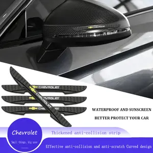 4pcs Rubber Material Anti-Collision Protective Strip Stickers Auto Body Anti-Scratch Protective Strips For Chevrolet Trax Malibu