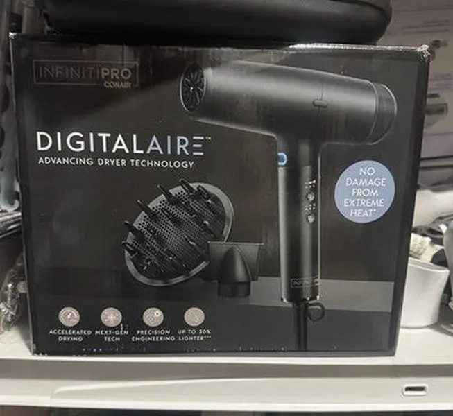 InfinitiPRO by Conair DigitalAIRE Hair Dryer Black Open Box Model 999 1875W