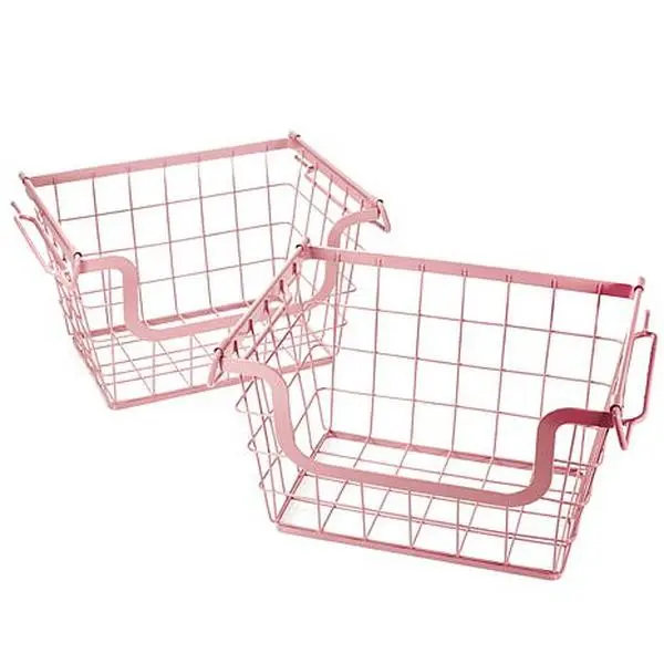 Origami 2-pack Metal Stacking Baskets