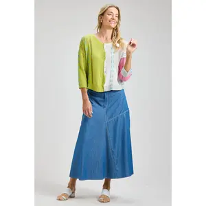 Thread Detail Cardigan, Lime Green