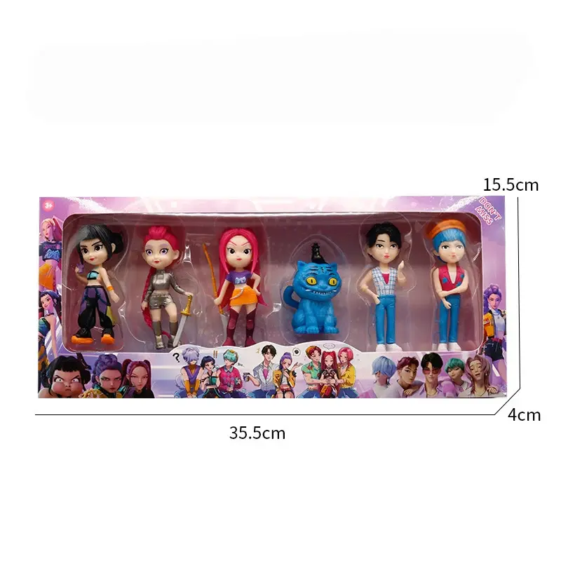 Anime Kpop Demon Hunters Figure Rumi Zoe Mira Anime Polyvinyl Chloride Character Collection Desktop Trinkets Childrens Gift