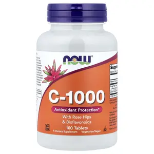 NOW Foods C-1000, with Rose Hips & Bioflavonoids, 100 Tablets