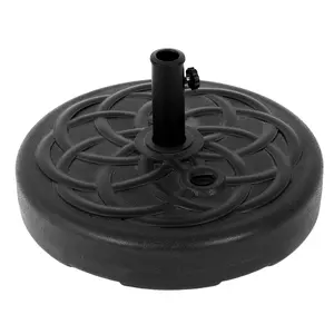 Offset Patio Wheels Cantilever Umbrella Base Stand Filled with 220 lbs Sand or 26L Water Adjustable Garden Commercial Polyethylene Knob Securing