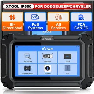 XTOOL IP500 for Jeep OBD2 Scanner, Full Systems Bi-Directional Scan Tool for Jeep/Dodge/Chrysler, with FCA AutoAuth, OBD2 Scanner Tool with All Reset -(Injector/EPB/ABS/BMS),CANFD,Lifetime Update