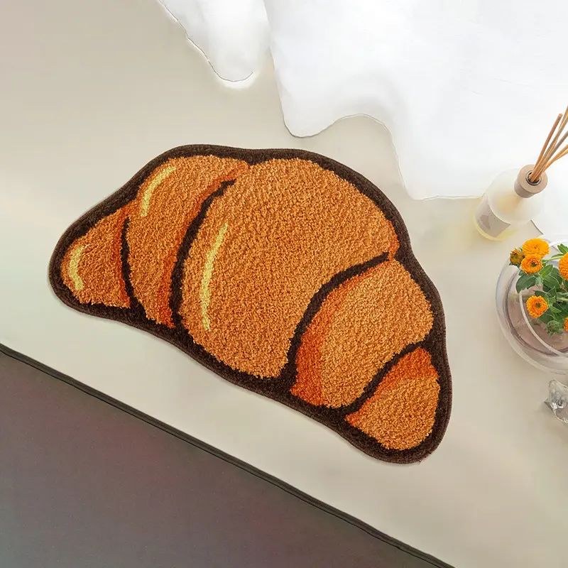 LAKEA 100% Brand New & High Quality Acrylic Soft Croissant-Shape Fluffy Rug, Anti-Slip Eco-Friendly Living Room Rug, Patio Mat & Bathroom Floor Mat, Home Warm Decoration Accessory