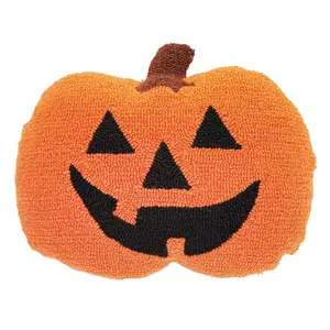 C&F Home 18" x 16" Pumpkin Shaped Hooked Throw Pillow