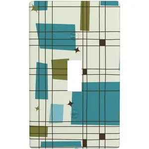Mid Century Decorative Light Switch Cover Single Switch Toggle Wall 1 Gang Switch Cover for, 4.50 x 2.76 Inch