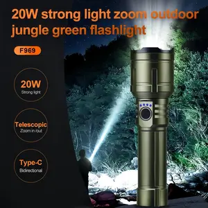 3000-Lumen Tactical Flashlight, IP68 Waterproof, Rechargeable LED Power Bank  tactical flashlight, led flashlight, bright flashlight