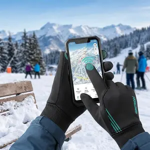 Men's and Women's Winter Gloves - Waterproof Windproof Fleece Lining Warm Thermal Gloves for Cold Weather, Non-Slip Touchscreen Design Perfect for Running Driving Cycling Hiking Outdoor Activities